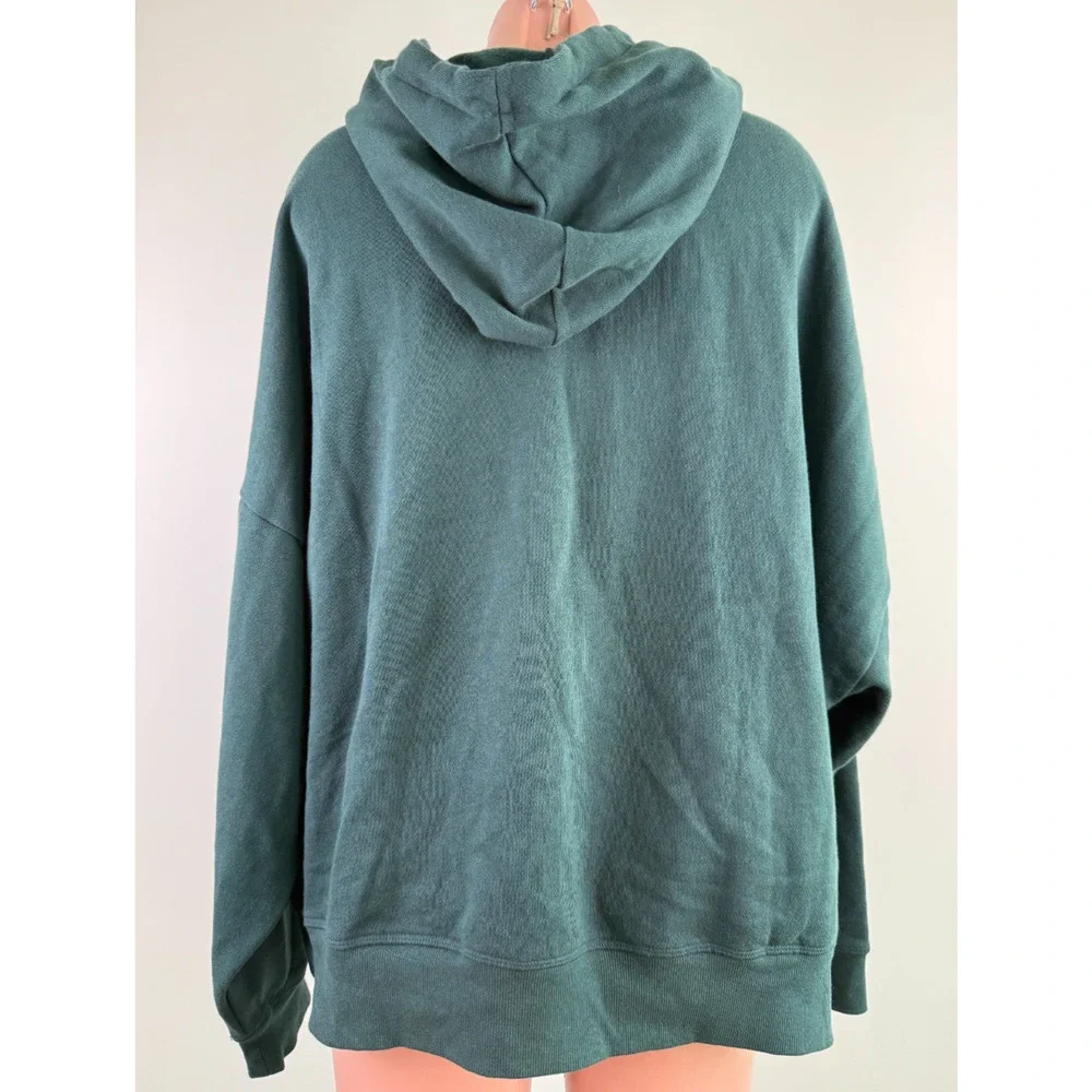 Victoria's Secret PINK Long Sleeve Full Zip Fleece Green Sweatshirt  Size XXL - Picture 2 of 11